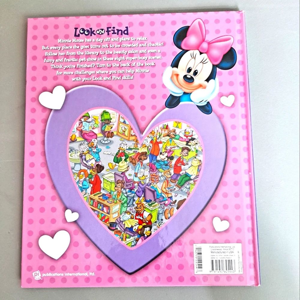 Disney Minnie Mouse Large Hardcover Look And Find 📖 Children's Book  NWOT - Picture 3 of 3